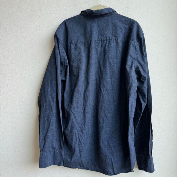 $5/$25 Robert Barakett Shirt Blue Red Fun Date Night Long Sleeve Button Size XL - Picture 4 of 4